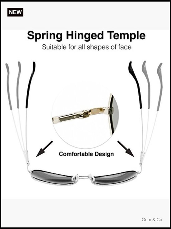 Small Rectangular Sunglasses with UV400 Protection